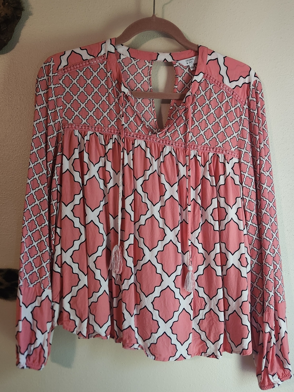 Crown & Ivy Pink Blouse